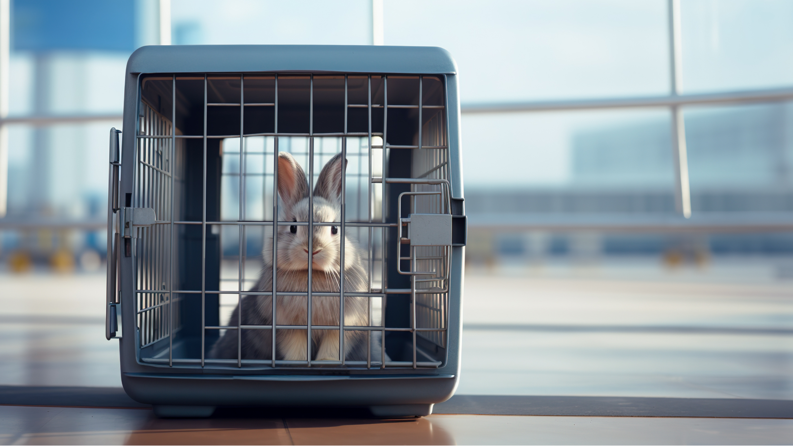 Kaninchen in Transportbox